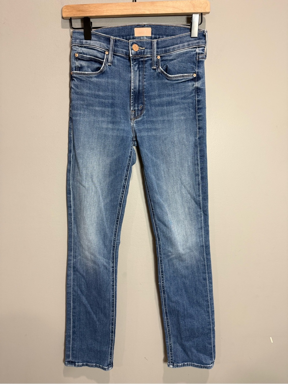 MOTHER Mid Rise Dazzler Ankle Jeans 24 Healing Jar Straight Leg